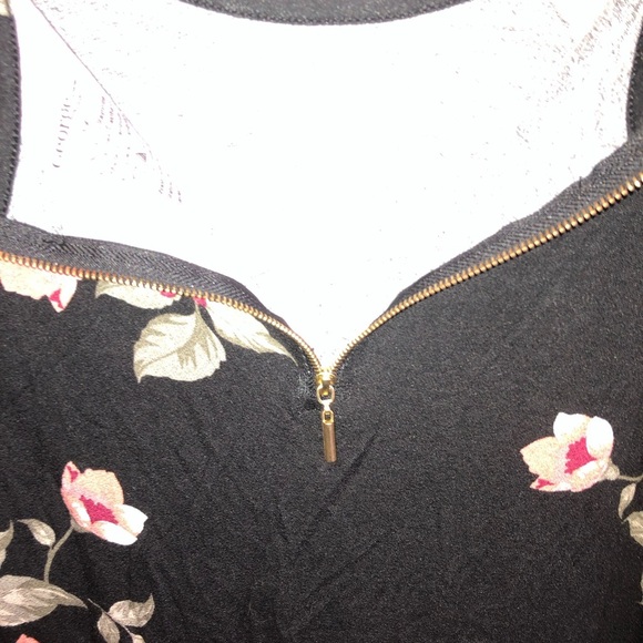 George Black and Pink Asymmetrical 3/4 Sleeve Blouse - Picture 5 of 7